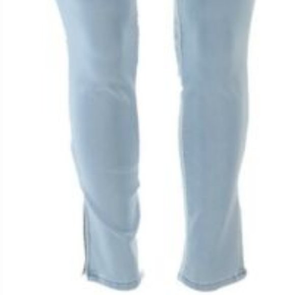 NWT MARTHA STEWART ZIP ANKLE JEANS LIGHT INDIGO - Picture 3 of 14